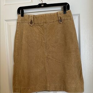 H&M Tan A-Line Corduroy Skirt
